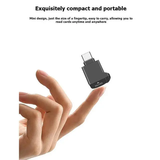 Alt view image 3 of 4 - Type-C 2.0 Mini TF Card Reader External Storage USB-C Adapter Compact and Stretchable Design for Data Transfer