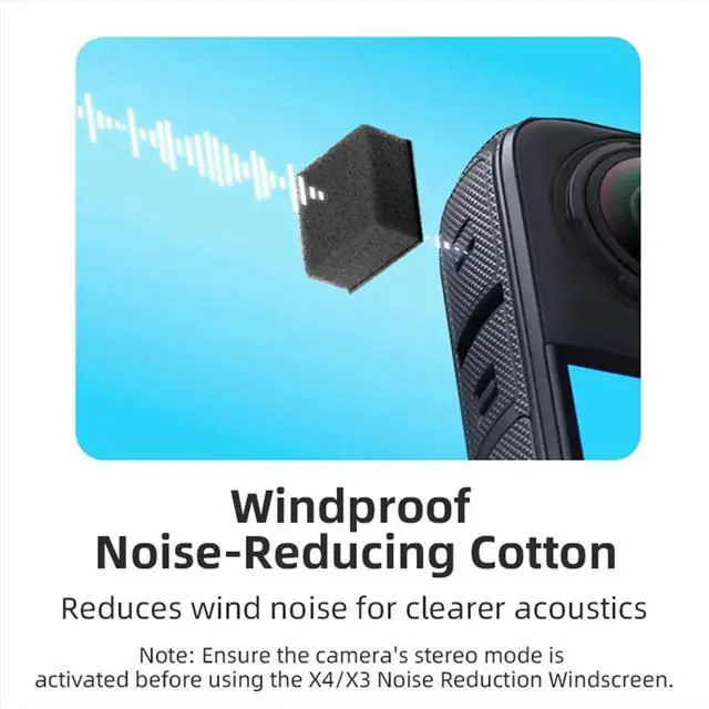 Main image of 6Pcs Camera Mic Windscreen for X4 Camera Noise Reduction Sponge Video Windproof Case