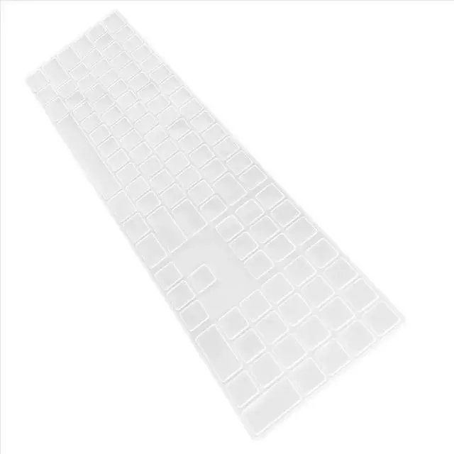 Alt view image 3 of 3 - Silicone Thin Keyboard Skin Cover Protector With Numeric Keypad For Transparent