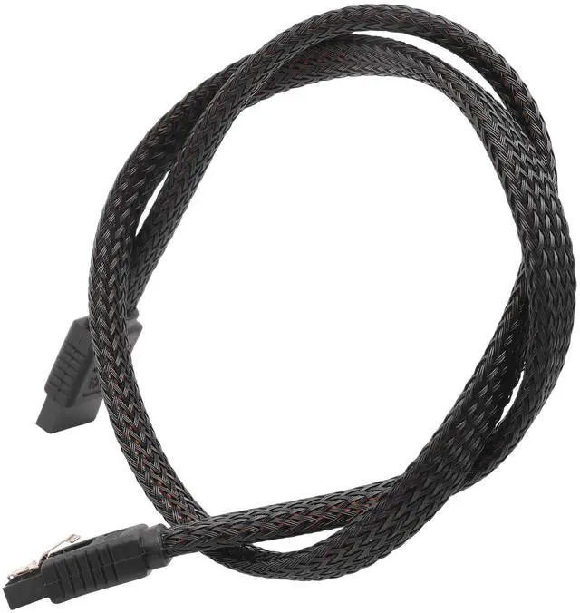 Main image of 50CM SATA 3.0 III SATA3 7pin Data Cable 6Gb/s SSD Cables HDD Hard Disk Data Cord with Nylon Sleeved Premium Version(Black)
