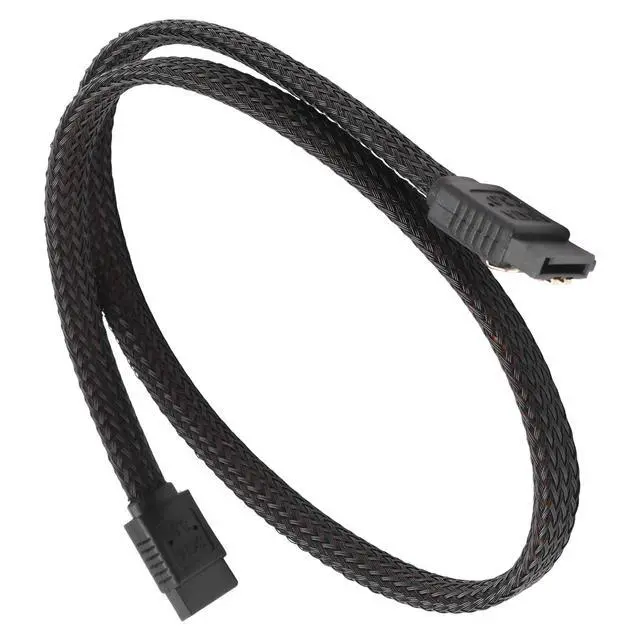 Alt view image 2 of 6 - 50CM SATA 3.0 III SATA3 7pin Data Cable 6Gb/s SSD Cables HDD Hard Disk Data Cord with Nylon Sleeved Premium Version(Black)