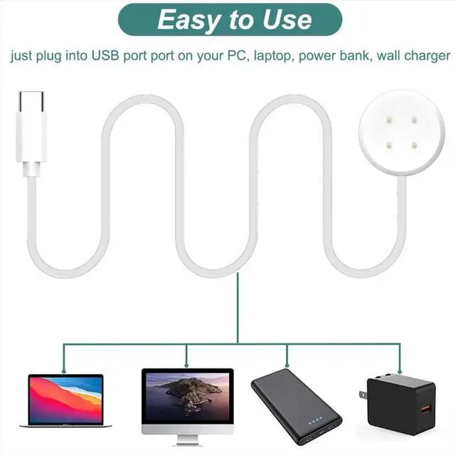 Main image of Type-C Charger Cable for Pixel Watch 2, Magnetic Charging Cable Cord for Pixel Watch 2 Smartwatch White