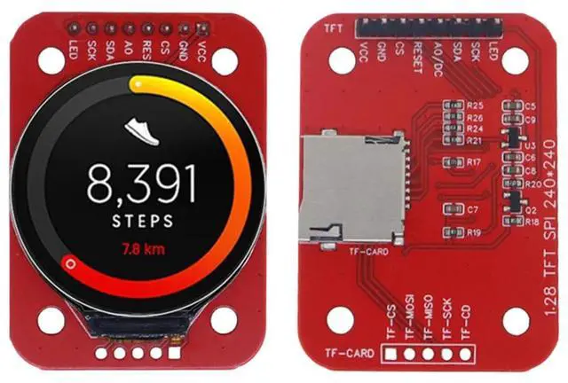 Main image of TFT Display 1.28 Inch TFT LCD Display Module Round RGB 240x240 GC9A01 Driver 4 Wire SPI Interface 240x240 PCB