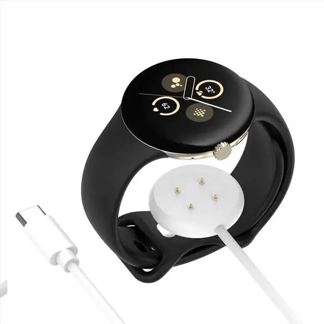 Alt view image 3 of 3 - Type-C Charger Cable for Pixel Watch 2, Magnetic Charging Cable Cord for Pixel Watch 2 Smartwatch White