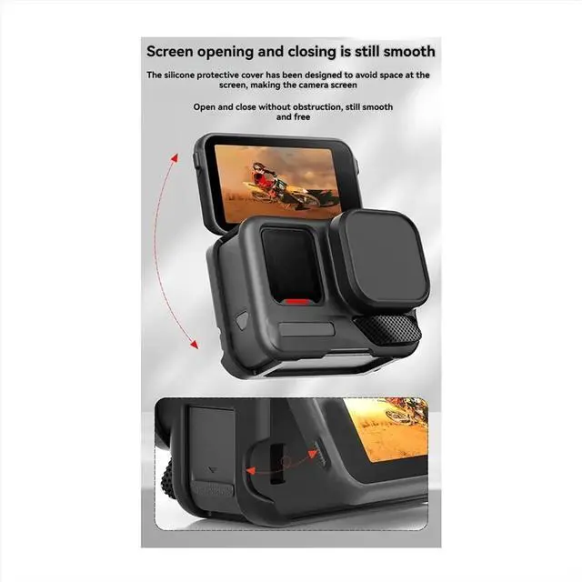 Alt view image 3 of 3 - Silicone Protective Case for - Full Cover Sleeve with Lens Cap, Camera Shell for Enhanced Protection