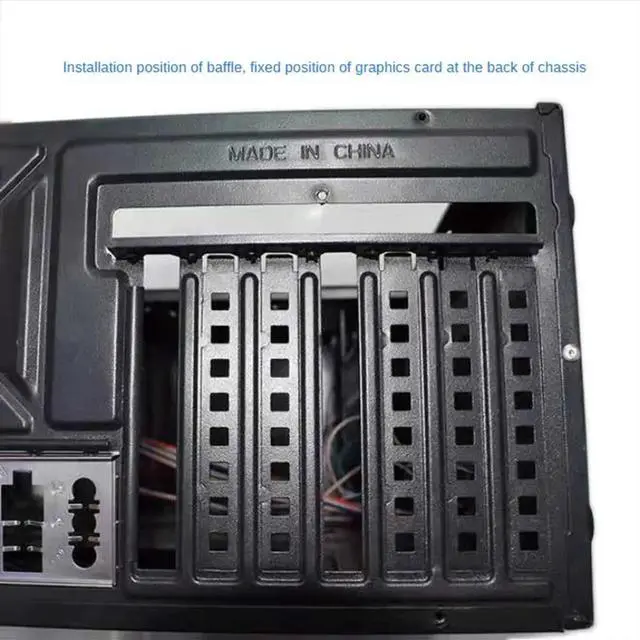Main image of 5Pcs PCI Slot Cover Dust Filter Blanking Board Cooling Fan Dust Filter Ventilation for PC Computer Case, with Hole