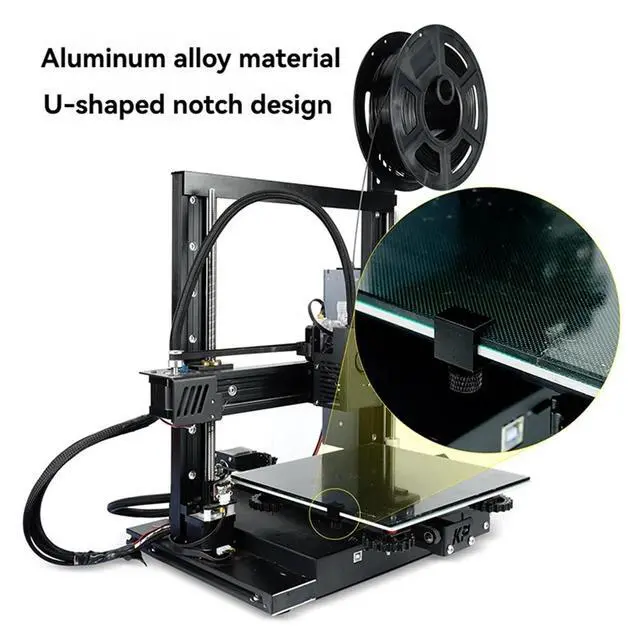 Alt view image 3 of 3 - 8pcs 3D Printer Parts Platform Heated Adjustable Bed Clip for 3 CR10 Hotbed Printing Platform Glass Plate Black