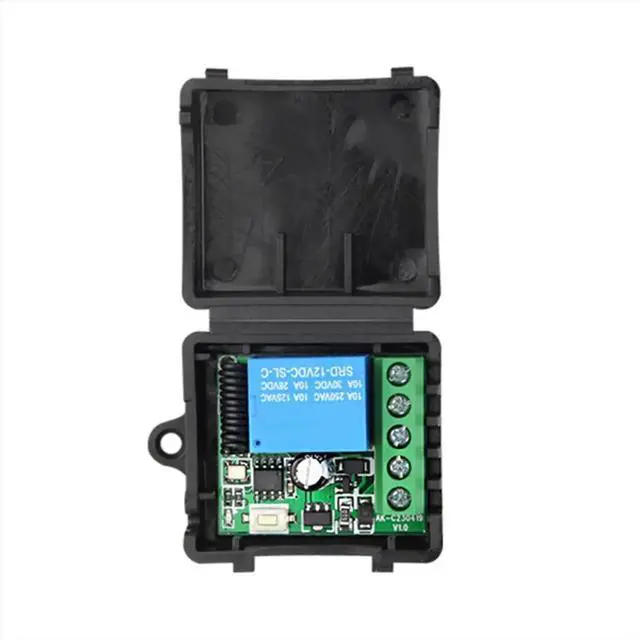 Alt view image 2 of 3 - 433Mhz Remote Control Switch DC 12V 1CH Relay Receiver Module for Home Automation Black