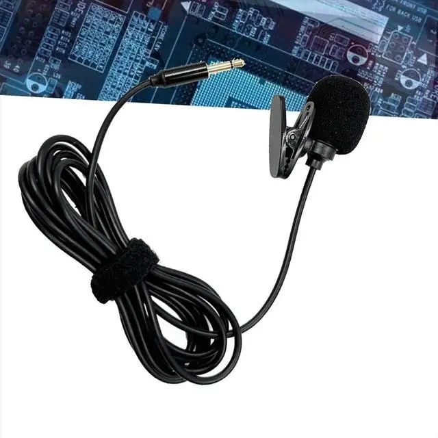 Main image of Lavalier Microphone Mic Stereo Audio Mini Wired Mic 3.5mm Plug for Loudspeaker Interpreter