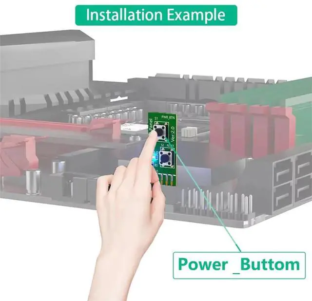 Main image of 10 Pin Reset/Power on/OFF Switch Motherboard Adapter Card for on/Off Testing Without Chassis for Desktop PC Computer
