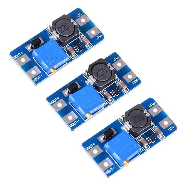 Alt view image 3 of 6 - 3Pcs Input 2V-24V Dc-Dc 5V/9V/12V/28V Boost Converter Adjustable Step Up Power Supply Pcc Board Moudle