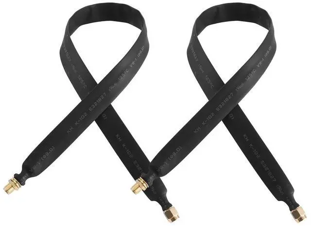 Alt view image 2 of 3 - 2 Pcs LoRa Flat Cable SMA Male to SMA Female Window and Door Feed Thru Coaxial Cable Extension Adapter for LoRa