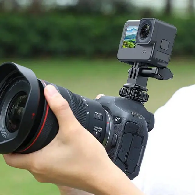 Main image of Action Camera Cold Shoe Adapter with 180° Adjustment, 1/4 Inch Hole, Compatible with for 12/11/10/9/8
