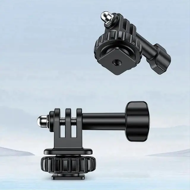 Alt view image 3 of 3 - Action Camera Cold Shoe Adapter with 180° Adjustment, 1/4 Inch Hole, Compatible with for 12/11/10/9/8