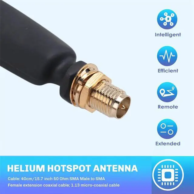 Main image of LoRa Flat Cable RP-SMA Male to RP-SMA Female Window and Door Feed Thru Coaxial Cable Extension Adapter for LoRa