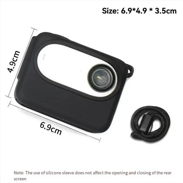 Alt view image 3 of 6 - Protective Case Set for GO 3S - Protective Cover Anti-Fall and Anti-Lost Rope Sports Camera Accessories