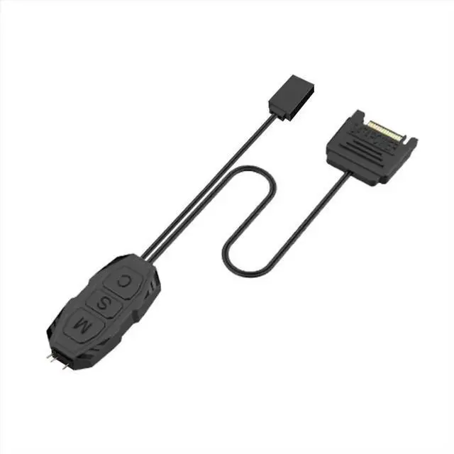 Alt view image 3 of 3 - ARGB Controller Cable 5V 3 Pin RGB Controller SATA Power Supply Light Strips Controller Cable for PC Motherboards