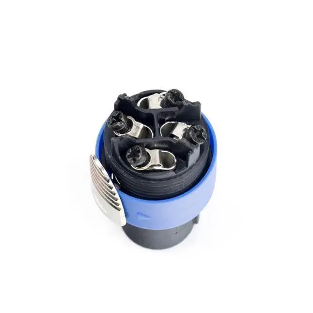 Alt view image 3 of 6 - 1PC Speaker Connector 4 Pin SpeakON Plug Male Terminal No Welding Nickel-Plate L Shape For Loudspeaker Professional Audio Cable