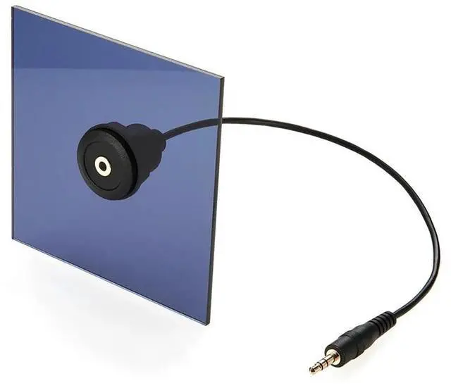 Alt view image 3 of 6 - Round Panel Mount 3.5Mm Male To 3.5Mm Female Car Truck Dashboard Flush Mount 3.5Mm 1/8In AUX Audio Jack Extension Cable