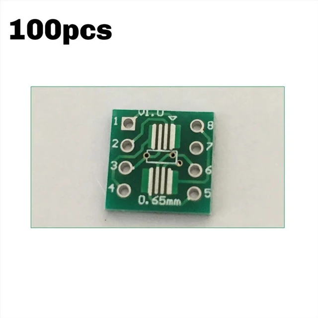 Alt view image 3 of 3 - 100PCS SOP8 to DIP8 IC Adapter Converter Kit, SMD to DIP Socket Board, 0.65mm 1.27mm Pitch, Compatible with TSSOP8/SSOP8