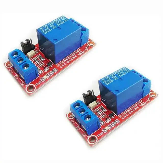 Alt view image 2 of 6 - 2Pcs 5V One Channel Relay Module Relay Switch with Optocoupler Isolation Support High Low Level Trigger