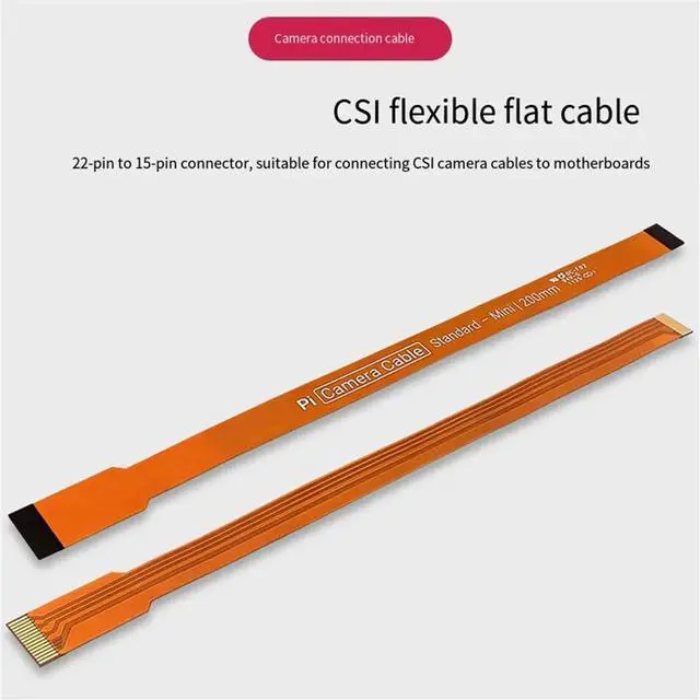 Alt view image 2 of 6 - For 5 DSI/ Camera Cable FPC Flexible Ribbon Cable for Camera Module Display Connections 200mm