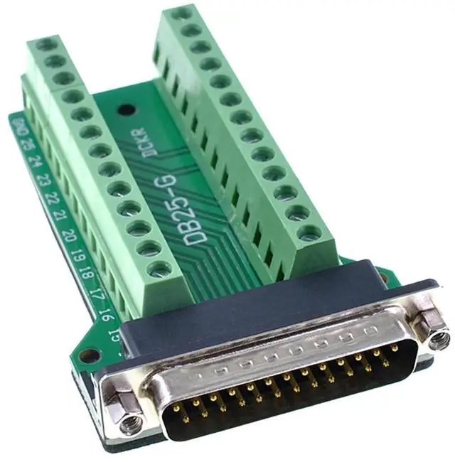 Alt view image 3 of 3 - DB25 Male / Female 25Pin Plug Breakout PCB Board Terminal Connectors for Home Improvement DB25 Male 25Pin Plug