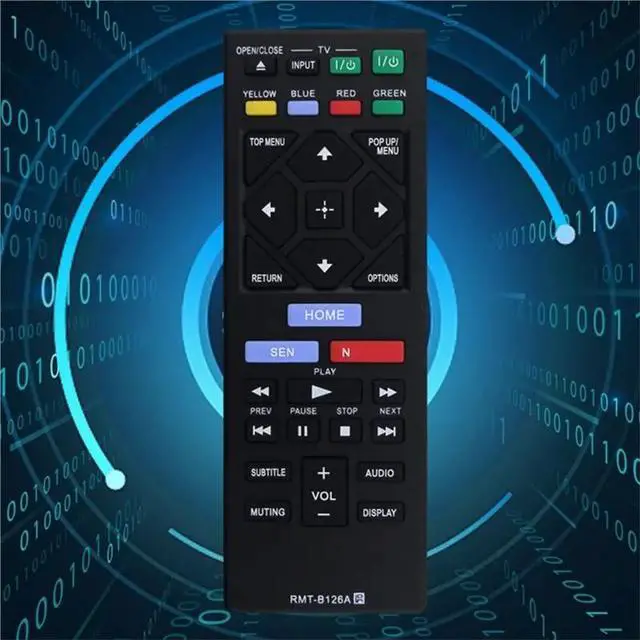 Alt view image 2 of 6 - IDUD For BD Blu-Ray DVD Player Replacement Remote Control RMT-B126A Fits Models BDP-BX120 BDP-BX320