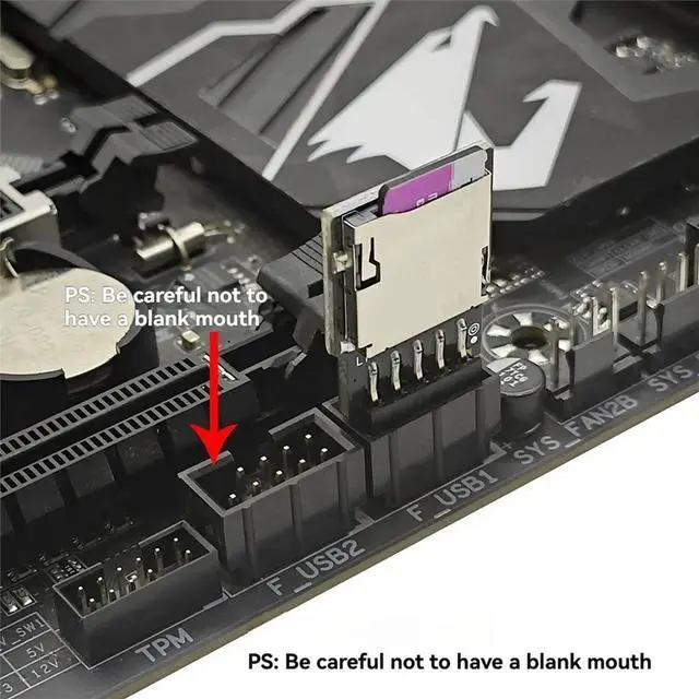 Main image of Motherboard USB2.0 9Pin to TF Card Reader 9-Pin USB 2.0 Extender Card Internal Motherboard 9pin to TF Slot Adapter