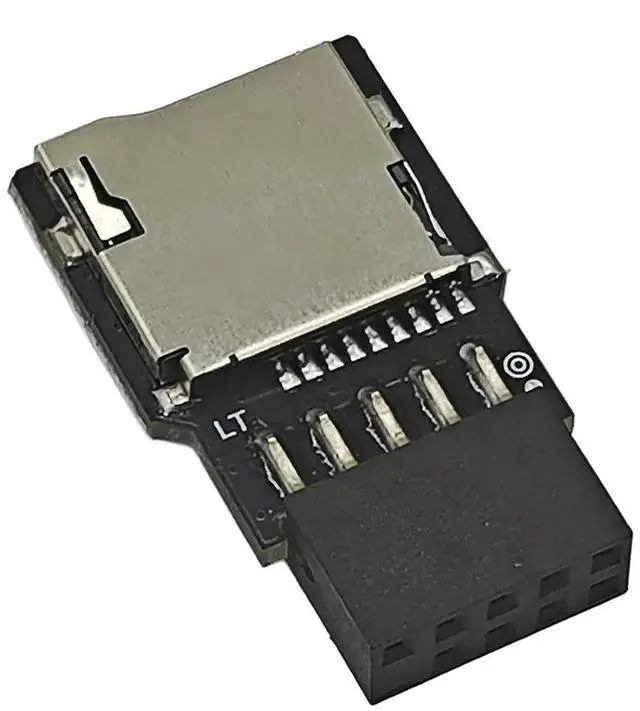Alt view image 3 of 6 - Motherboard USB2.0 9Pin to TF Card Reader 9-Pin USB 2.0 Extender Card Internal Motherboard 9pin to TF Slot Adapter