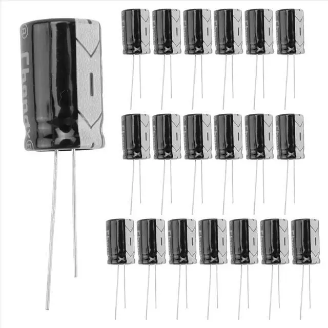 Alt view image 3 of 6 - 20 Pcs 13x21mm 2200uF 25V Radial Aluminum Electrolytic Capacitors