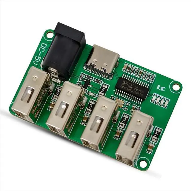 Alt view image 2 of 6 - USB2.0 HUB Module 1 to 4 Hub Module 480Mbps TYPE-C Input HUB Expansion Board for Keyboard Mouse