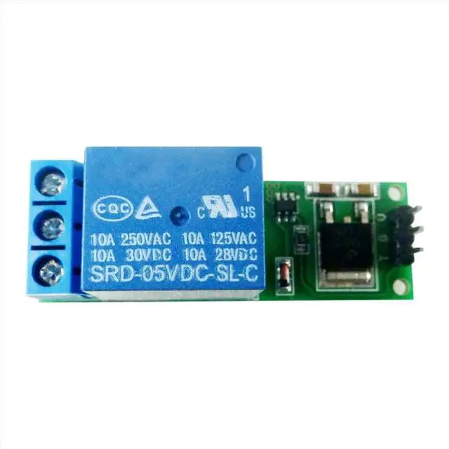 Alt view image 2 of 3 - Mini 6-24V Flip-Flop Relay Module 1 Channel Bistable Self-Locking Switch Low Pulse Trigger Board