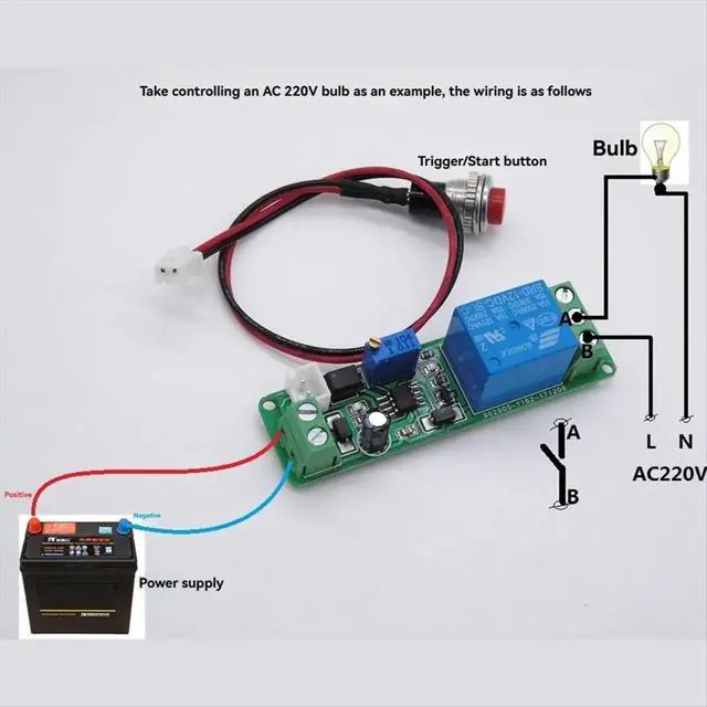 Alt view image 3 of 3 - DC 12V Adjustable Timer Delay Turn OFF Module Timing Relay Time Switch 1-10sec Delay Off Switch Module