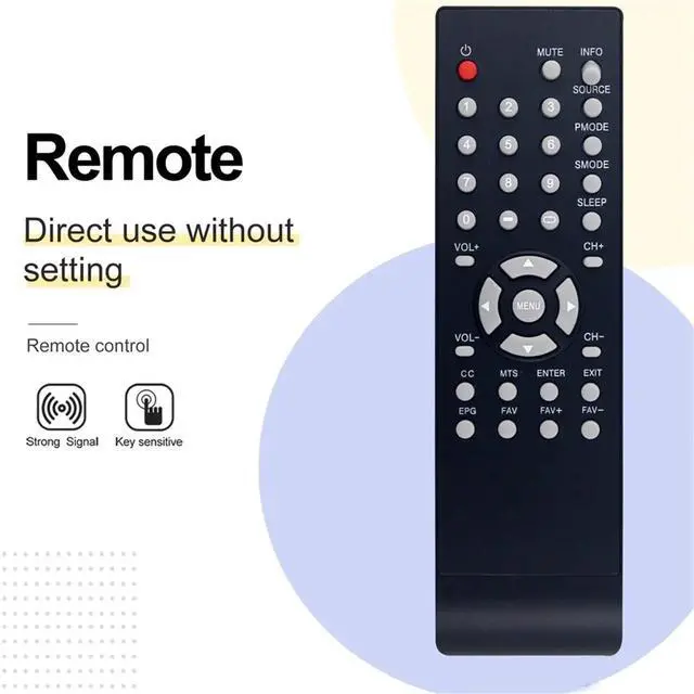 Alt view image 3 of 3 - Replace MBY0005 Remote for TV PLDED3273A PLDED4016A PLCD5092B PLDED3996A-C2 PLED4616A PLED3216A PLDED3257A-C