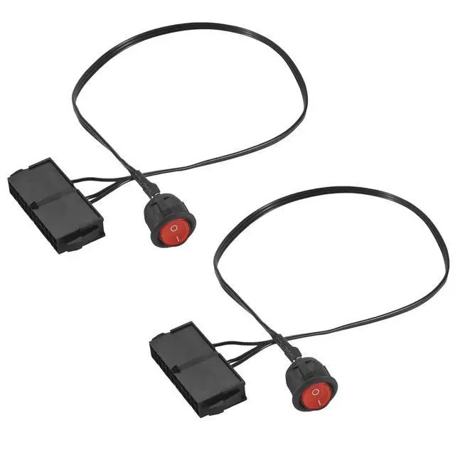 Alt view image 3 of 6 - 2PCS 50cm Cable Copper Tin Wire 24-Pin Female ATX PSU PC Power Supply Tester Start Up Jumper with ON/OFF Switch