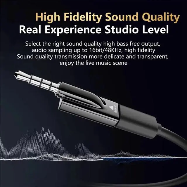 Main image of 3PCS USB C Female to 3.5mm Male Audio Adapter HiFi Type C to AUX Converter for Headphones Car Stereo Plug Play