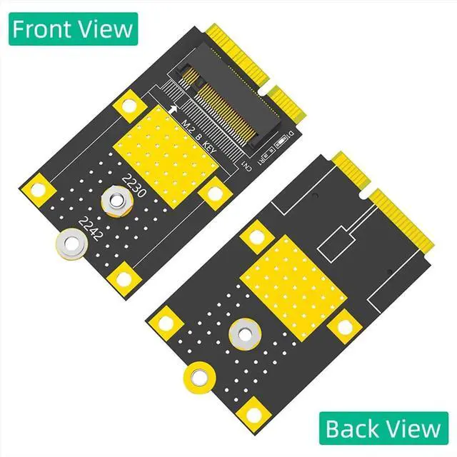 Alt view image 3 of 3 - MSATA to M.2(NGFF) Key B Adapter for 2230/2242 SSD Card Adapter for Multi-System PCS