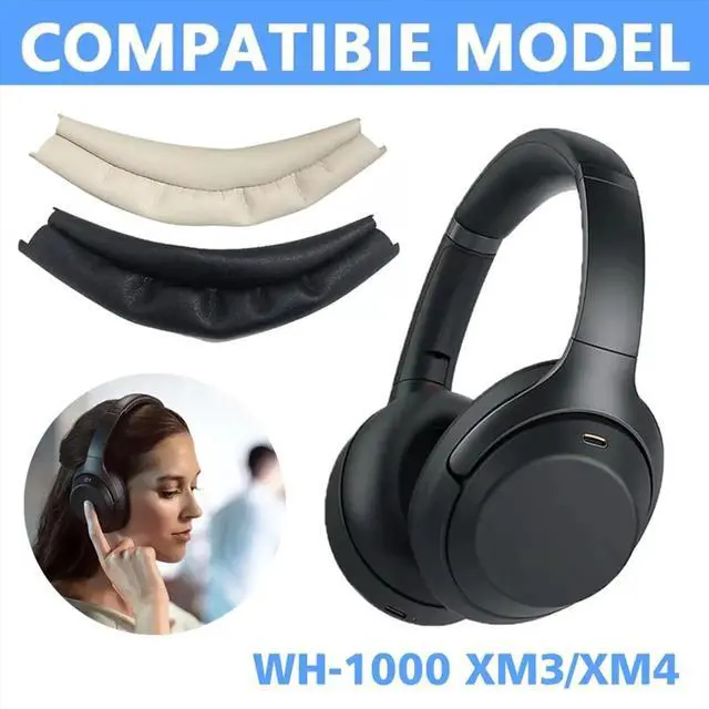 Main image of Replacement Headband for WH-1000XM4 1000XM3 Headphone XM4 XM3 Headband Cover Memory Foam Cushion Black