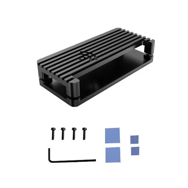 Alt view image 2 of 3 - For Zero 2 W Aluminum Alloy Case Passive Cooling Heat Sink Universal Protective Case for RPi Zero 2 W