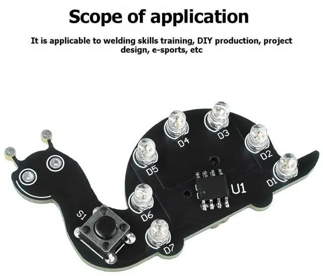 Main image of DIY Soldering Learning Kit with LED Shell Light SMD SMT Learner Solder Kit for Electronics Enthusiasts