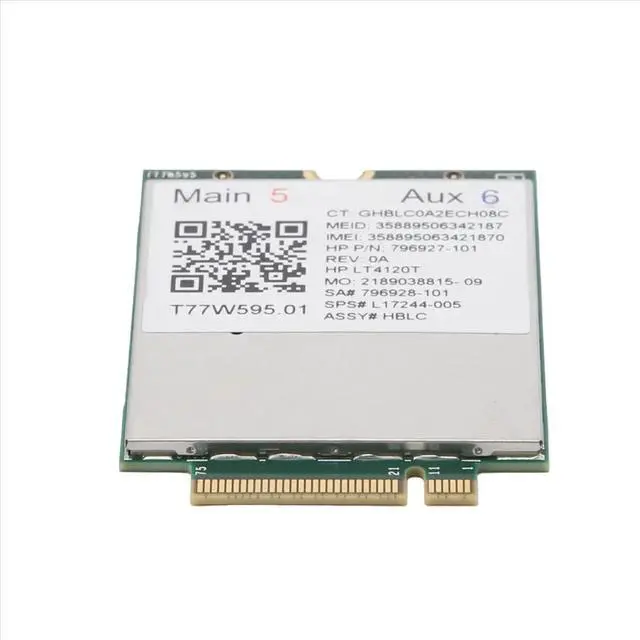 Alt view image 2 of 6 - Lt4120 X5 LTE T77W595 796928-001 4G WWAN M.2 150Mbps LTE Modem for Elite X2 840 850 G3 640 650 645