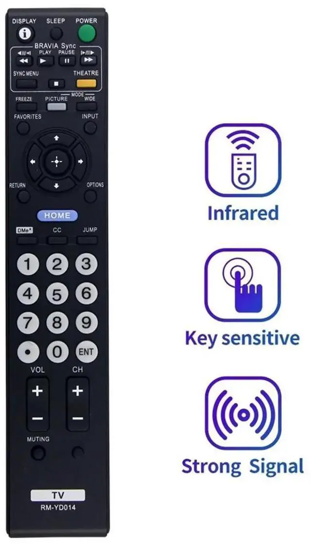 Main image of Replace RM-YD014 Remote Control for TV -32XBR4 -40D3000 -40V3000