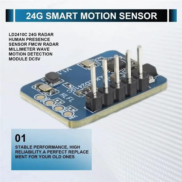 Main image of LD2410C 24G Radar Human Presence Sensor FMCW Radar Millimeter Wave Motion Detection Module DC5V