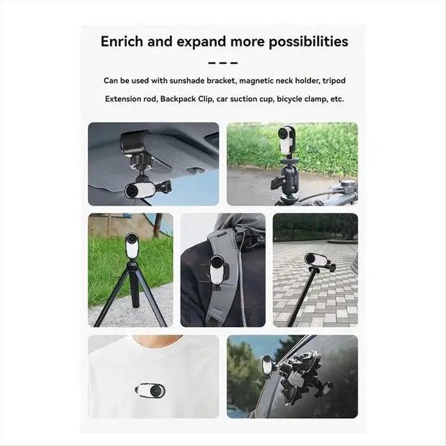 Alt view image 2 of 6 - For GO 3 Camera Frame Adapter - Horizontal & Vertical Bracket, Extension Mount for Go3