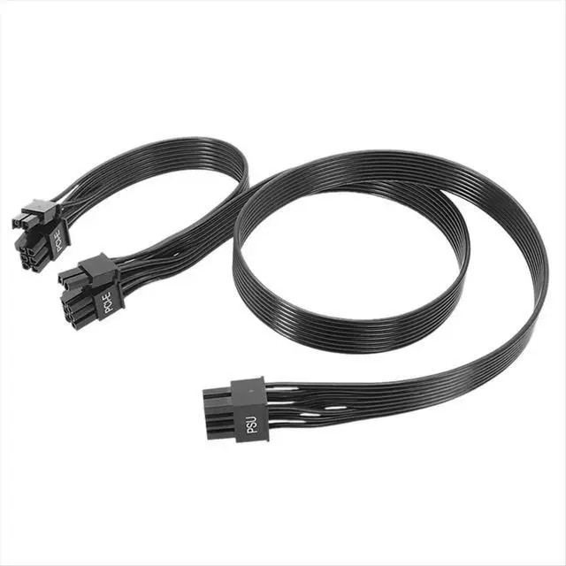 Alt view image 2 of 6 - PSU 8 Pin to Dual 6+2 Pin PCI-E Power Cable for , Male to Male GPU Cable for Modular Power Supply