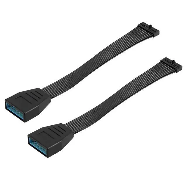 Alt view image 2 of 6 - 2Pcs Small Mini USB 3.0 19/20Pin Internal Extension Header Adapter Cable USB 20Pin Extension Cable for Motherboard 15Cm