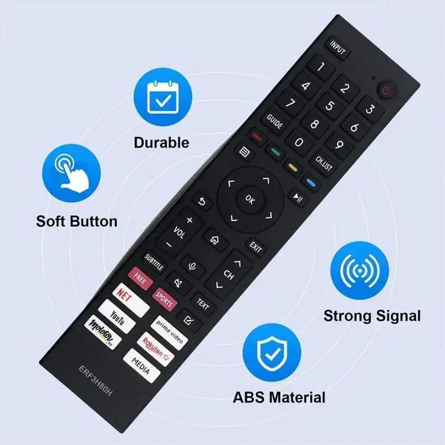 Main image of Replace ERF3H80H Remote Control for Smart LED TV 43A7GQ 50A7GQ 55A7GQ 65A7GQ