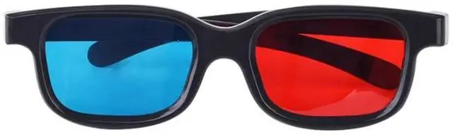 Main image of 5Pcs Black Frame Red Blue 3D Glasses 3D Dimensional Home Theater Glasses for Dimensional Anaglyph Movie TV Game Video