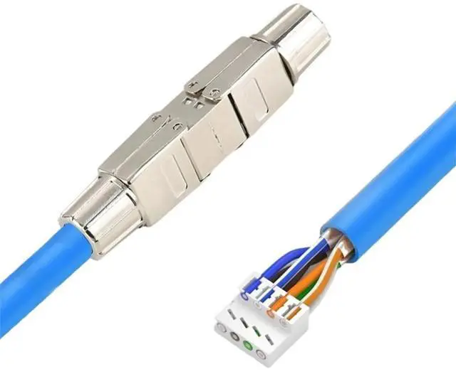 Main image of CAT6A Network Cable Extender Adapter Ethernet RJ45 Converter Fully Shielded Module Cord Splitter Lan Expand Connector